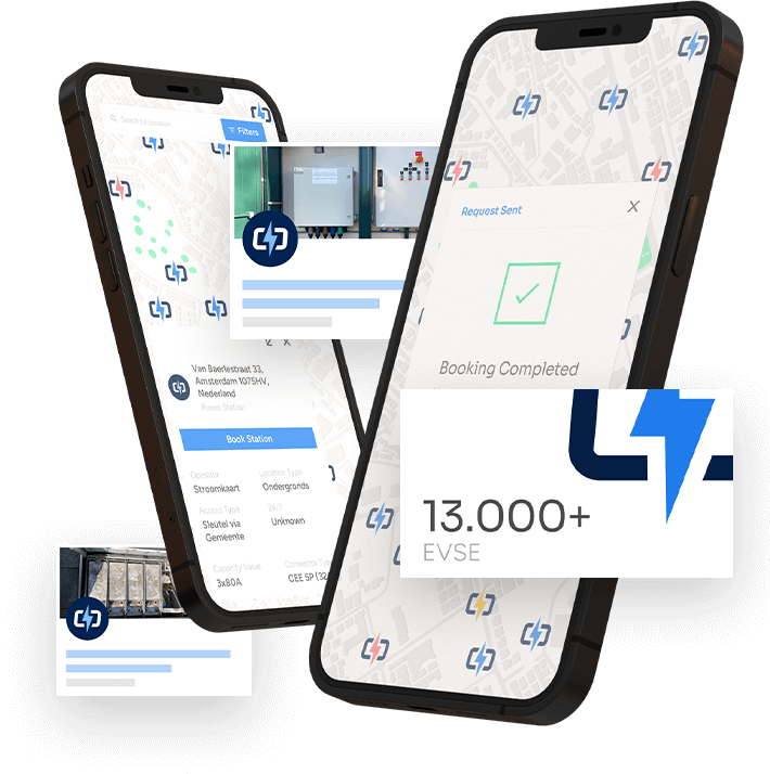 Stroomkaart app op telefoons